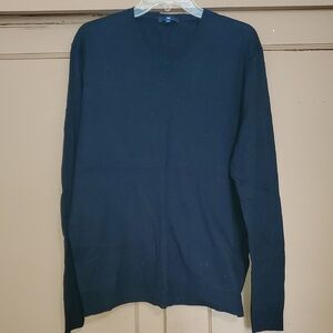 GAP Men's Deep Blue V-Neck Sweater